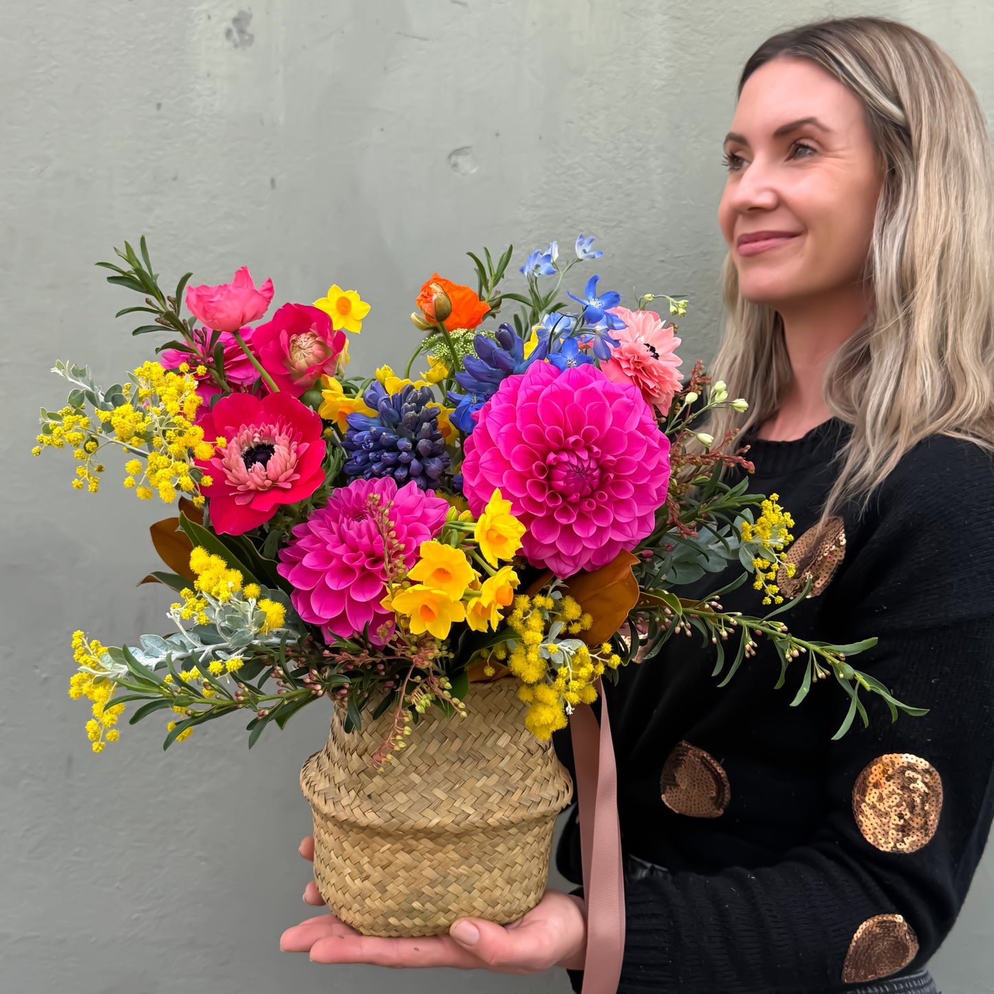 Woven Wildflower Basket