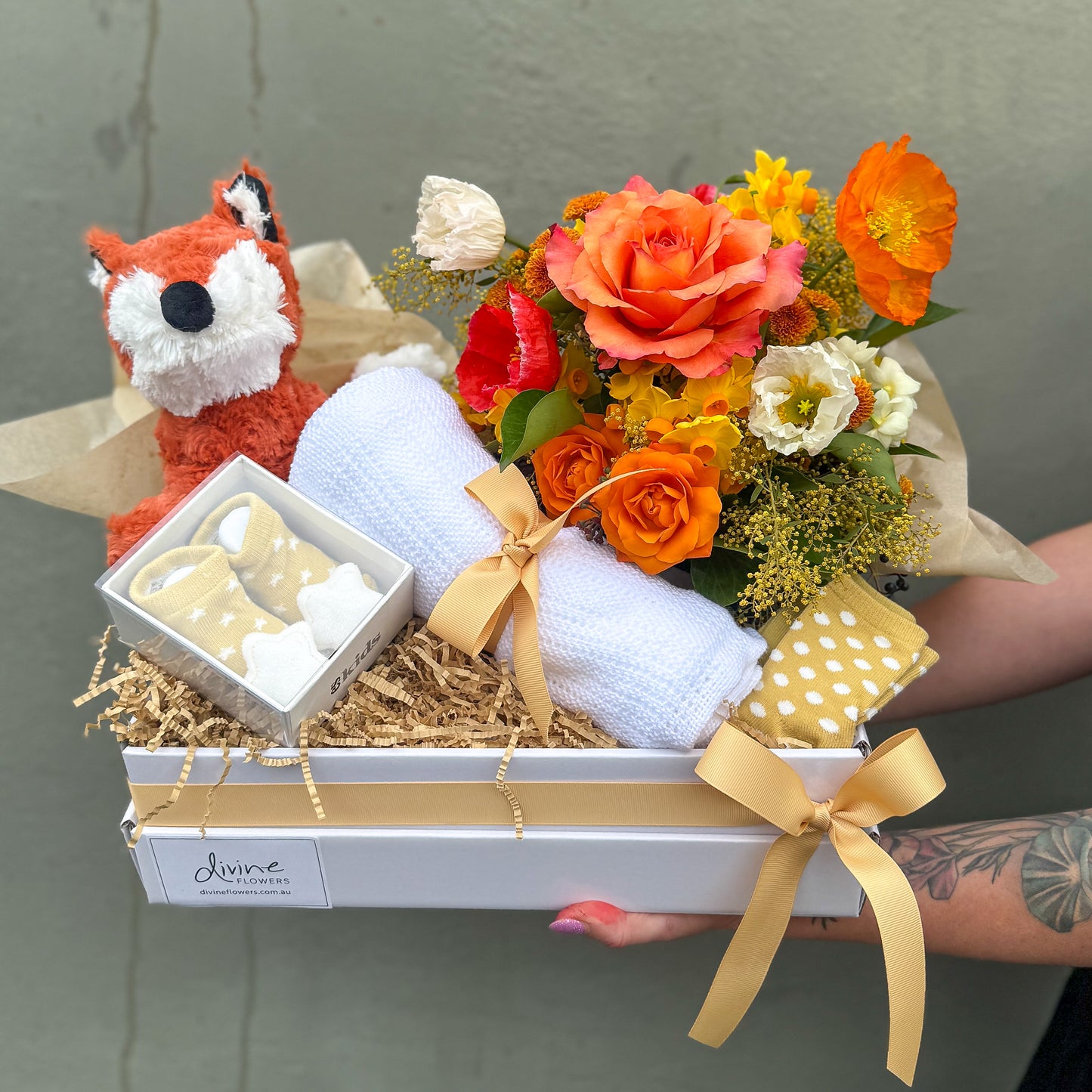 Felix the Fox Hamper in Sun Kissed Orange