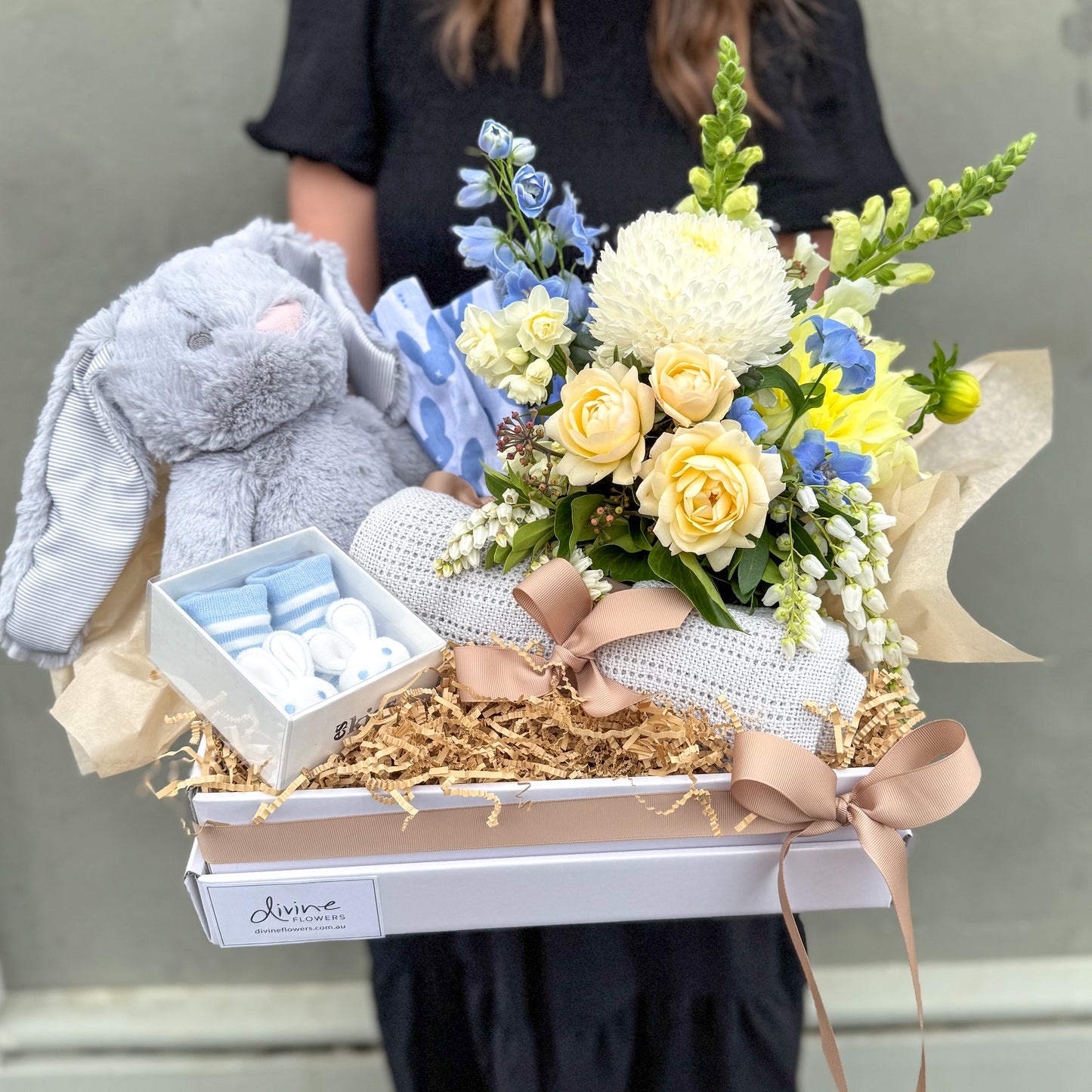 Baby Blue Bunny Hamper