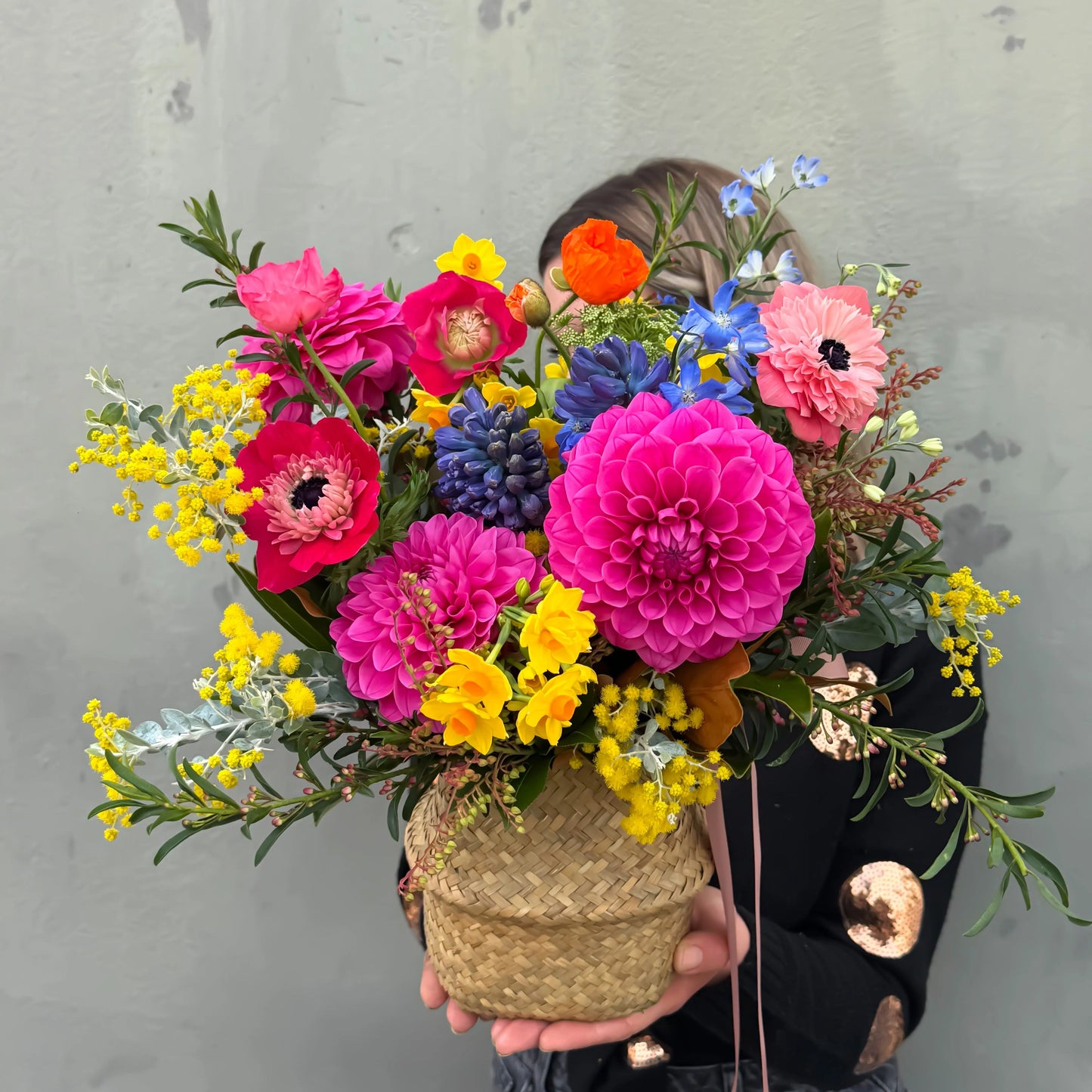 Woven Wildflower Basket