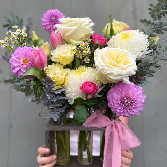 Easter Floral Crate