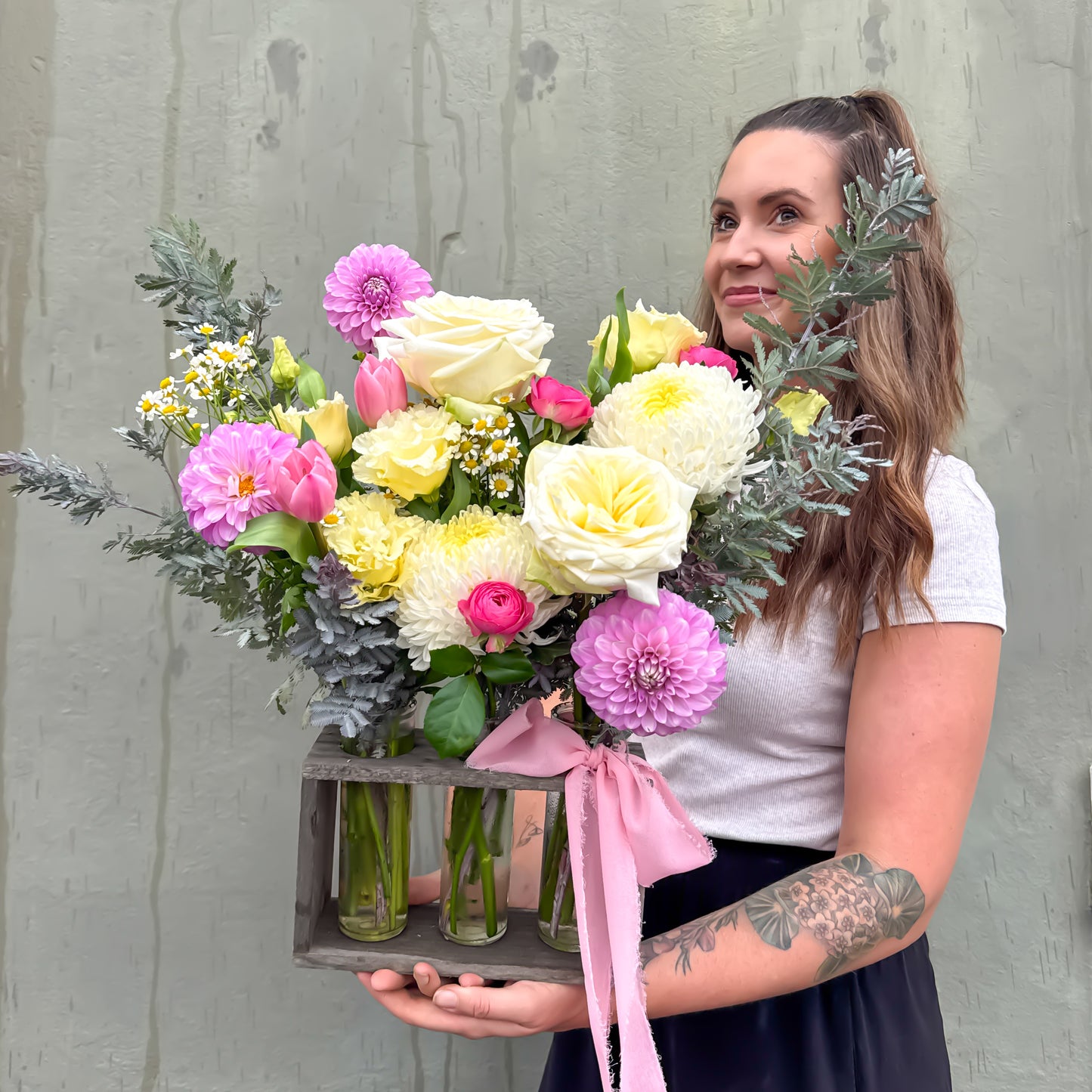Easter Floral Crate