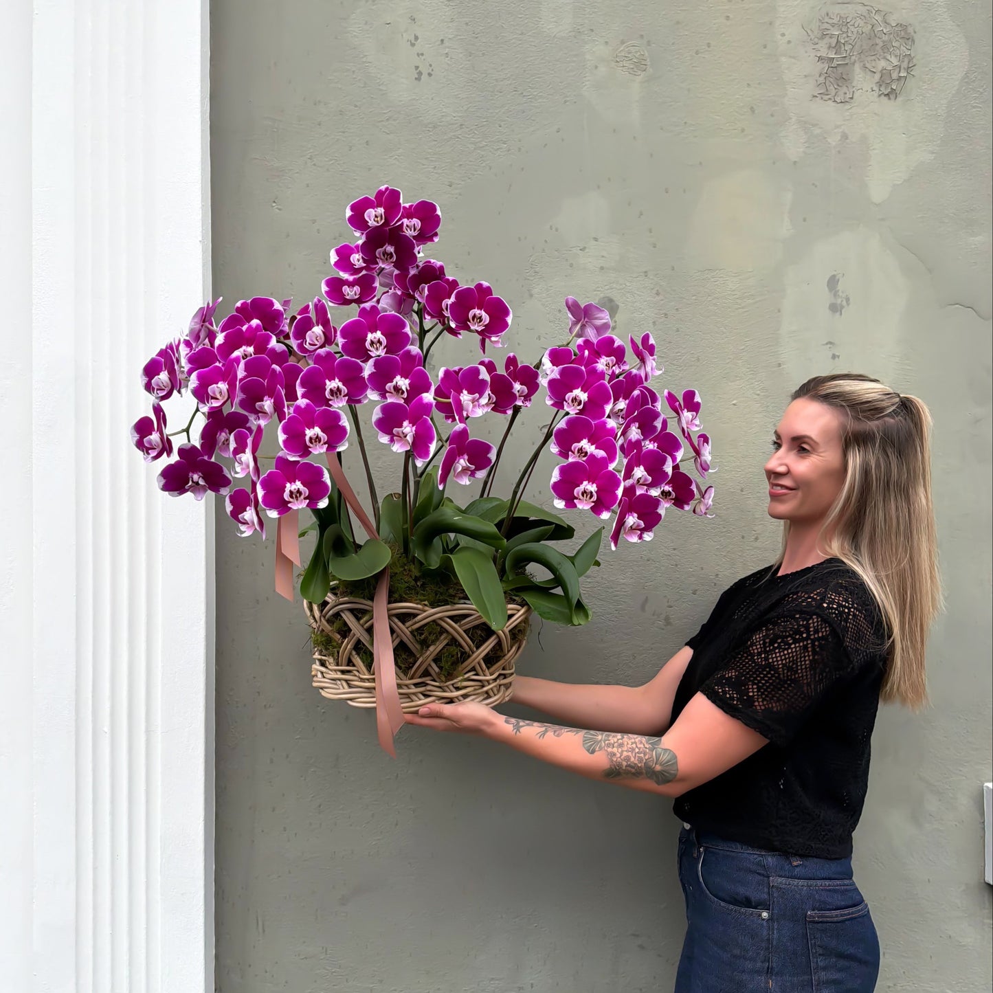 Orchid Luxe Basket